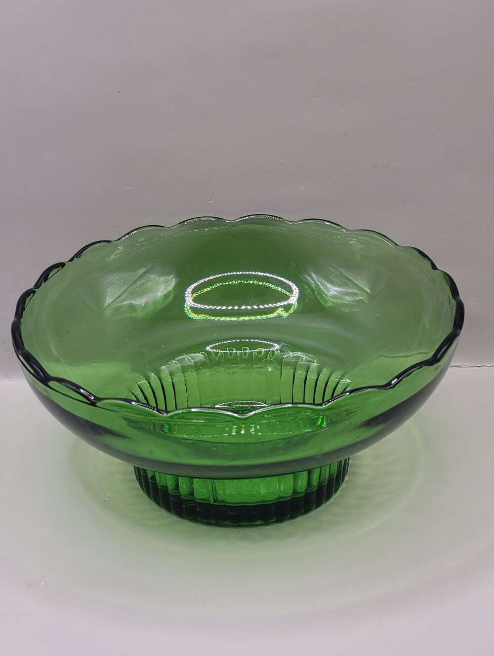 Vintage E. O. Brody M2000 Diameter Green Glass Bowl 6.5"